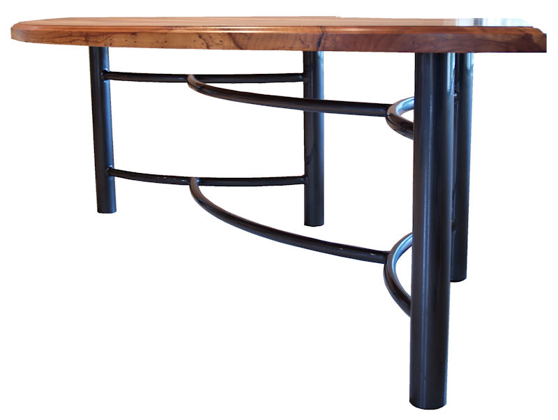 Spalted Pecan Table with Custom Metal Base